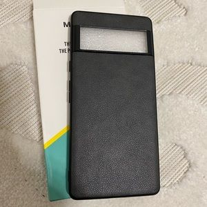 # 4  -  Google Pixel 6A Gray leather phone case cover